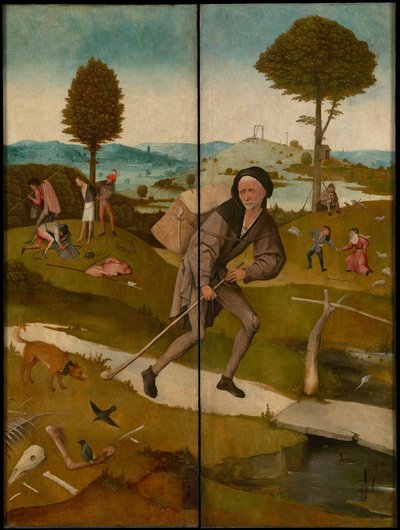 Tríptico de Haywain, hacia 1516 (exterior) de Hieronymus Bosch