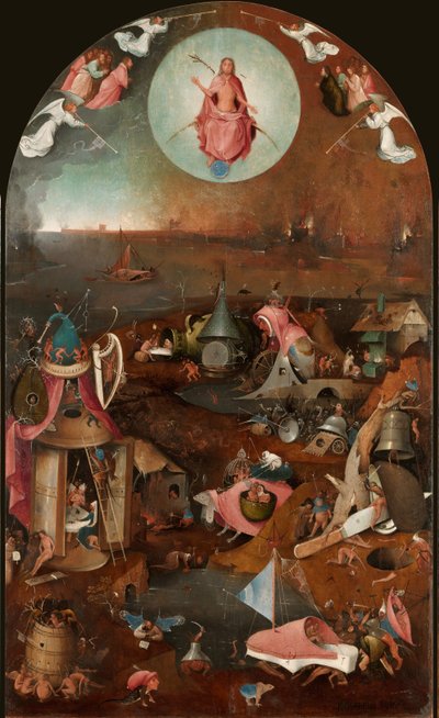 El Juicio Final Tríptico, panel central, ca. 1490-1510 de Hieronymus Bosch