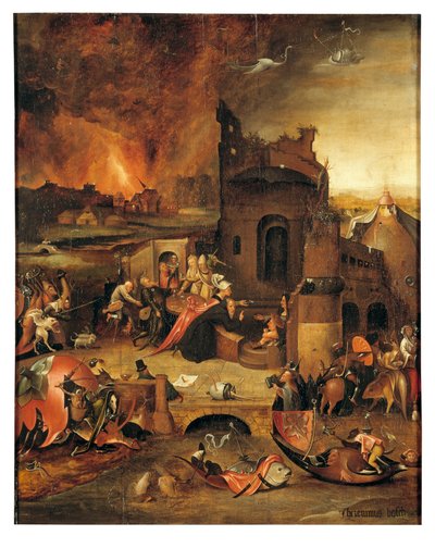 La tentación de Antonio Abad de Egipto (óleo sobre tabla) de Hieronymus Bosch
