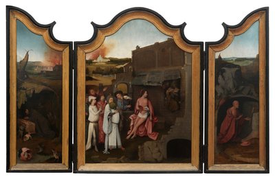 Tríptico de Job, c.1500-24 (óleo sobre tabla) de Hieronymus Bosch