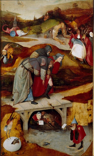 Tríptico de las tentaciones (detalle) de Hieronymus Bosch