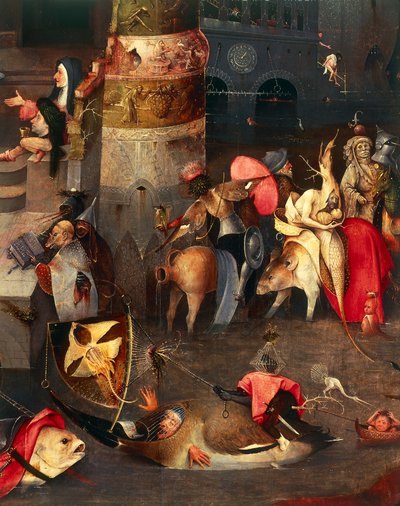 Tríptico de la Tentación de San Antonio (panel central) de Hieronymus Bosch