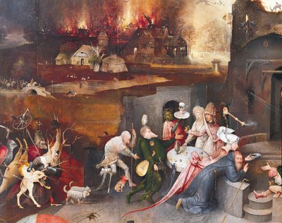 Tríptico de la Tentación de San Antonio (panel central) de Hieronymus Bosch