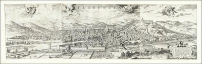 Vista de Florencia de 1557 por Hieronymus Cock, publicada en 1601 por Paul van der Houve de Hieronymus Cock