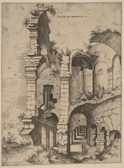 Quinta vista del Coliseo de Hieronymus Cock