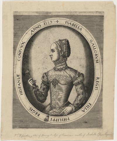 Isabel, tercera esposa de Felipe II de España de Hieronymus Cock