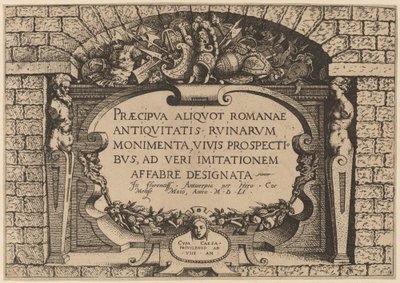 Página de título de Hieronymus Cock