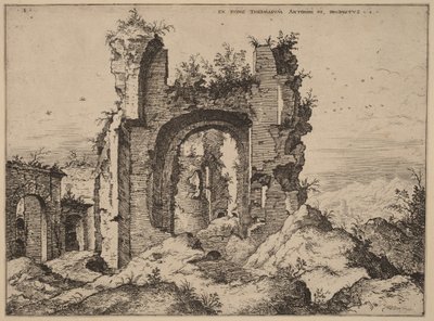 Vista de las Termas de Caracalla de Hieronymus Cock
