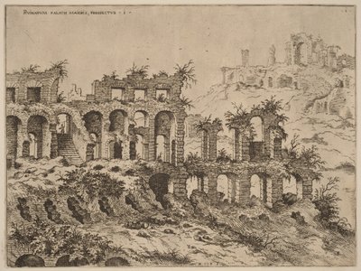 Vista del Coliseo con el Palatino al fondo de Hieronymus Cock