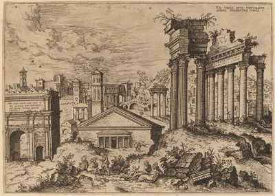 Vista del Foro desde la base del Capitolio de Hieronymus Cock
