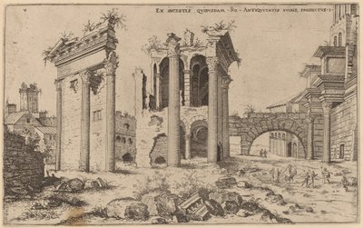 Vista del Foro de Nerva de Hieronymus Cock