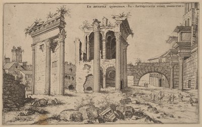 Vista del Foro de Nerva de Hieronymus Cock