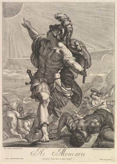 Josué ordenando al sol que se detenga de Hieronymus Ferroni