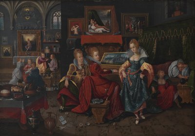 La parábola de las vírgenes prudentes y necias de Hieronymus Francken II