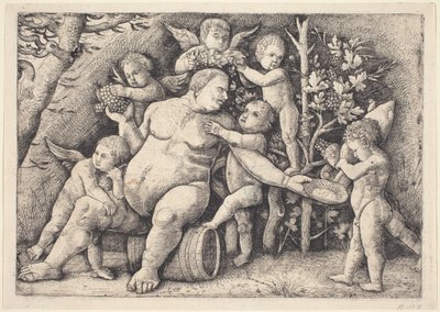 Silenus de Hieronymus Hopfer after Andrea Mantegna