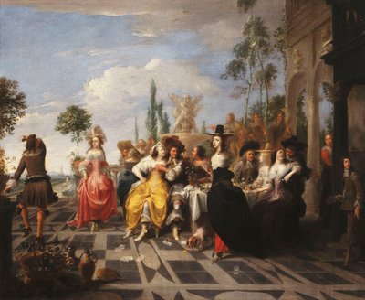 La parábola del hijo pródigo - El hijo pródigo disipa su patrimonio de Hieronymus Janssens