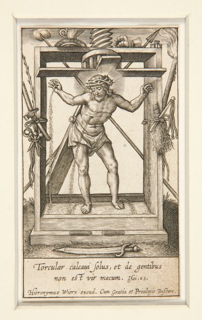 Cristo en el lagar de Hieronymus Wierix