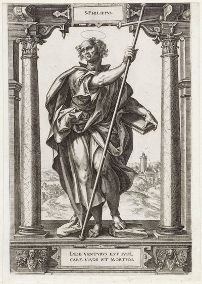 H. Philip
S. Philippvs (título en el objeto)
Cristo y los doce apóstoles, y San Pablo (título de la serie) de Hieronymus Wierix