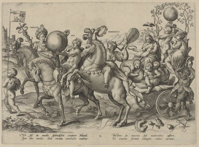 Juventud Las cuatro edades del hombre y la muerte (título de la serie) de Hieronymus Wierix