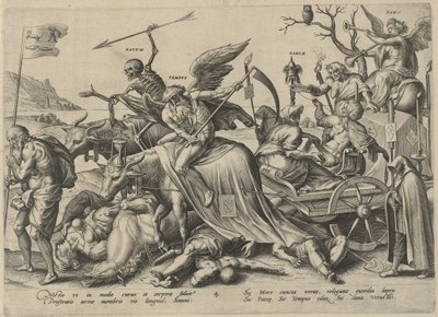vejez Las cuatro edades del hombre y la muerte (título de la serie) de Hieronymus Wierix