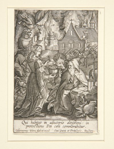 Tentación de San Antonio de Hieronymus Wierix