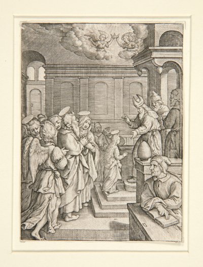 La Presentación de la Virgen, de la serie La Vida de la Virgen de Hieronymus Wierix