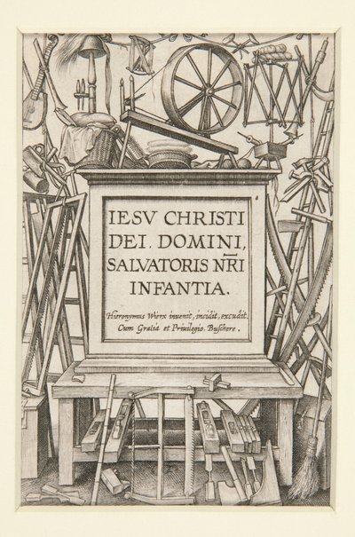 Página de título de La vida del infante de Hieronymus Wierix