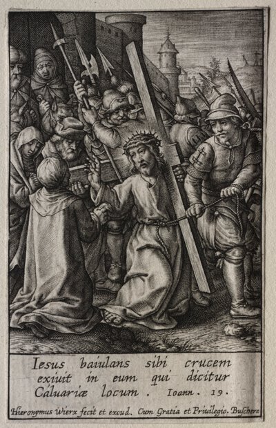 La Pasión: Cristo llevando la cruz de Hieronymus or Jerome Wierix