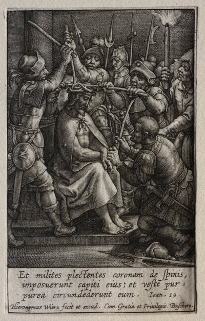 La Pasión: La coronación de espinas de Hieronymus or Jerome Wierix