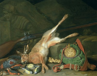 Naturaleza Muerta de una Liebre con Equipamiento de Caza de Hieronymus the Elder Galle