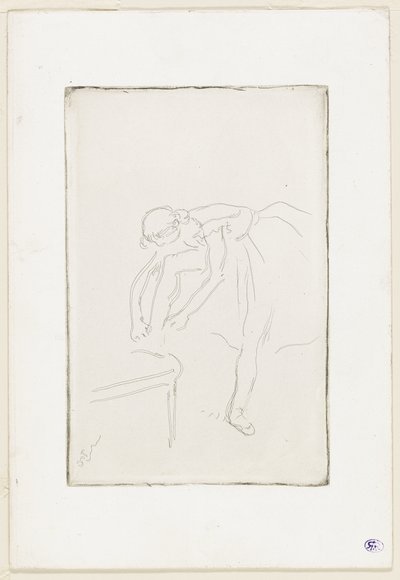 Bailarina poniéndose el zapato de Hilaire Germain Edgar Degas