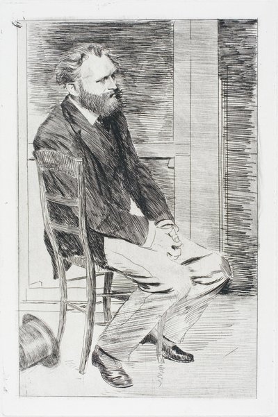 Manet sentado, girado hacia la derecha de Hilaire Germain Edgar Degas