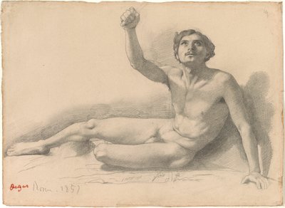 Estudio de un desnudo masculino de Hilaire Germain Edgar Degas