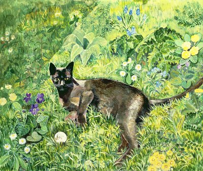 Gato golfista de Hilary Jones