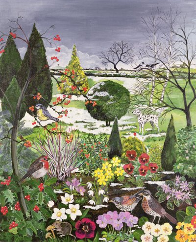 Invierno de Las Cuatro Estaciones (una de un conjunto de cuatro) de Hilary Jones