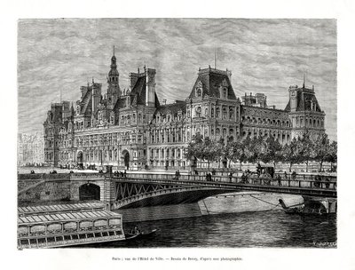 Hotel de Ville, París, Francia, 1886 de Hildibrand