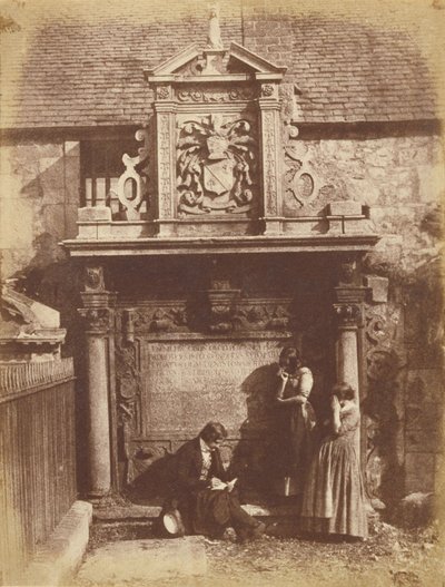 Cementerio de Greyfriars, el Monumento Dennistoun con D. O. Hill y sus sobrinas de Hill and Adamson