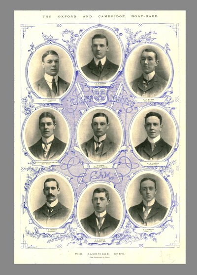 El equipo de Cambridge, Carrera de Botes de Oxford y Cambridge, 1898 de Hills and Saunders