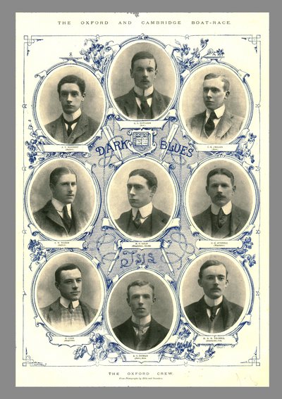 El equipo de Oxford, Carrera de Botes de Oxford y Cambridge, 1898 de Hills and Saunders