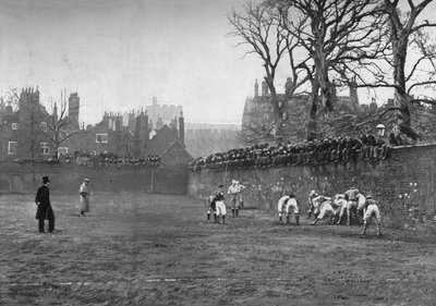 El juego de la pared en Eton: Día de San Andrés - Oppidan vs. Colleges, c1900, 1903 de Hills and Saunders