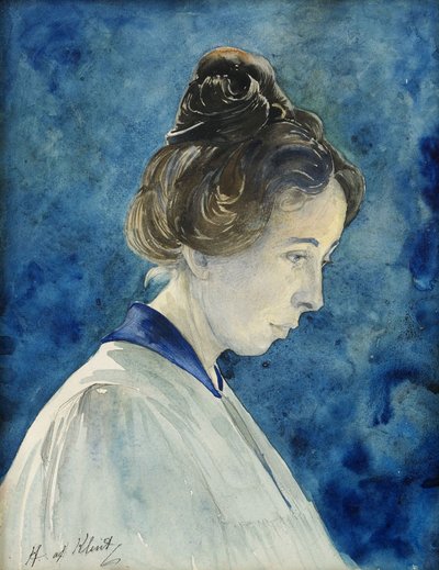Autorretrato, c.1890 (acuarela sobre papel) de Hilma af Klint
