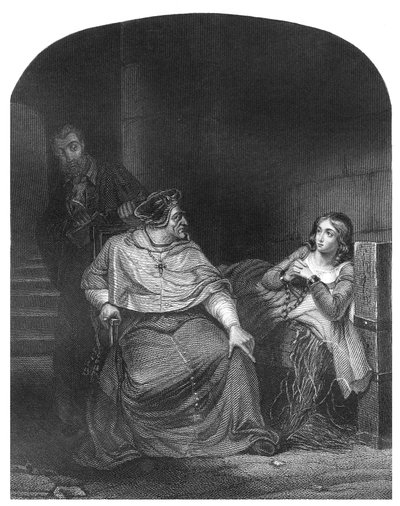 Juana de Arco es interrogada por el Obispo de Winchester de Hippolyte Delaroche