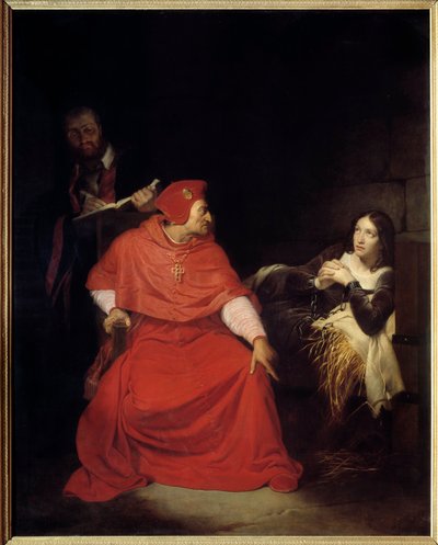 Juana de Arco y el Cardenal de Winchester en 1431 de Paul Delaroche