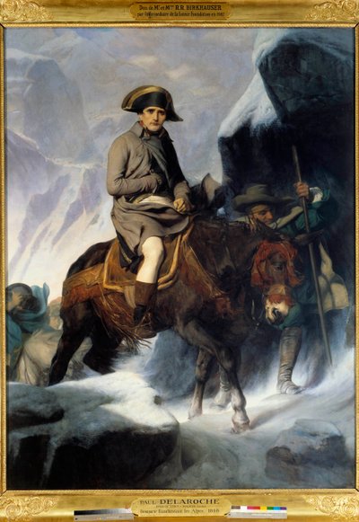Retrato de Napoleón Bonaparte (1769-1821) cruzando el San Bernardo en 1800 de Paul Delaroche
