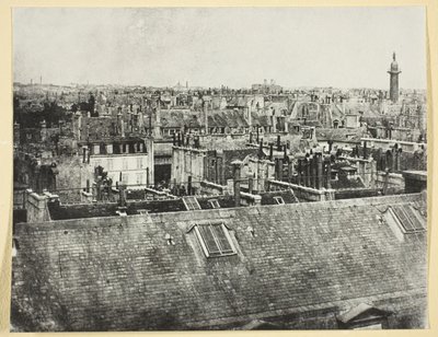 Los Tejados de París (¿Vista de la calle Castiglione?) de Hippolyte Bayard