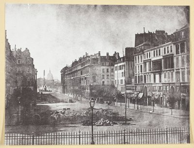 Rue Royale y restos de las barricadas de 1848 de Hippolyte Bayard