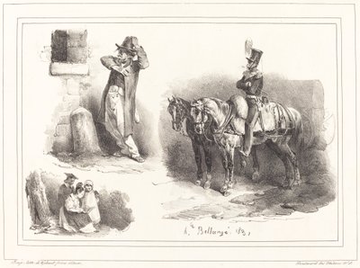 Tres Viñetas de Hippolyte Bellange