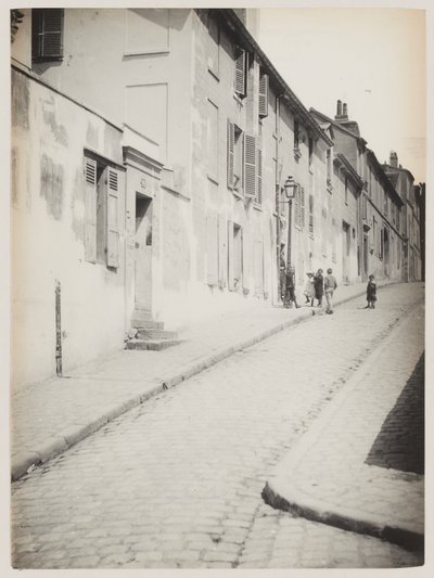Una calle de Montmartre, París, hacia 1890 (foto) de Hippolyte Blancard