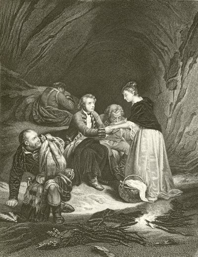 Carlos Eduardo (el Pretendiente) y Flora Macdonald de Hippolyte Delaroche