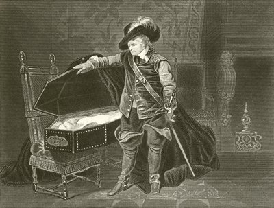 Cromwell viendo el cadáver de Carlos I de Hippolyte Delaroche